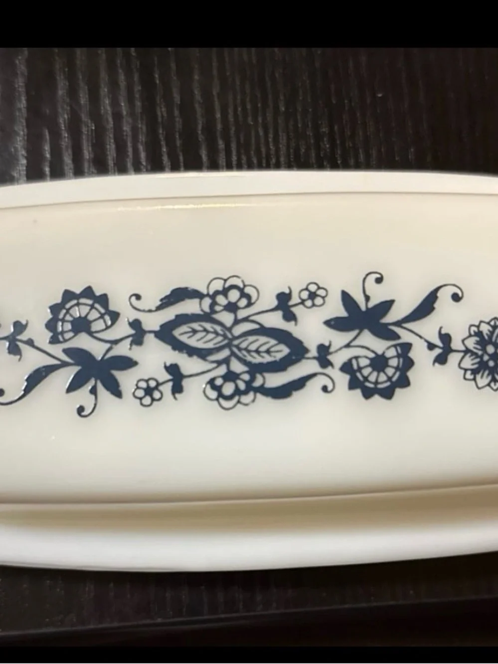 Pyrex Old Town Blue Butter Dish